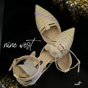 NWT Bone Pointed Toe Low Heel Pumps White Nine Qezt Gorgeous